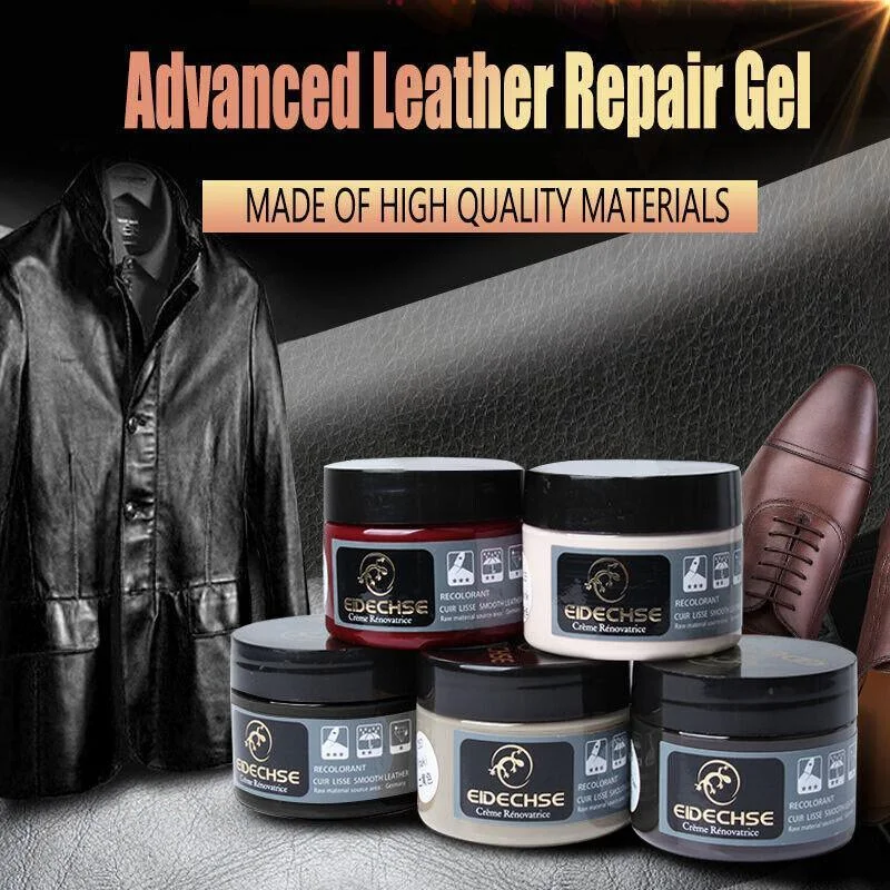 Advanced Leather Repair Gel Kit Filler For Sofa Auto Interior Scratch Rips Holes For Minor Breakage Repairs - Grey