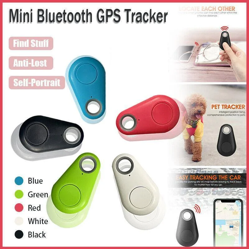 Smart Finder Locator Key Mini Bluetooth Tracker Dog Pet Tag Tracer - Blue