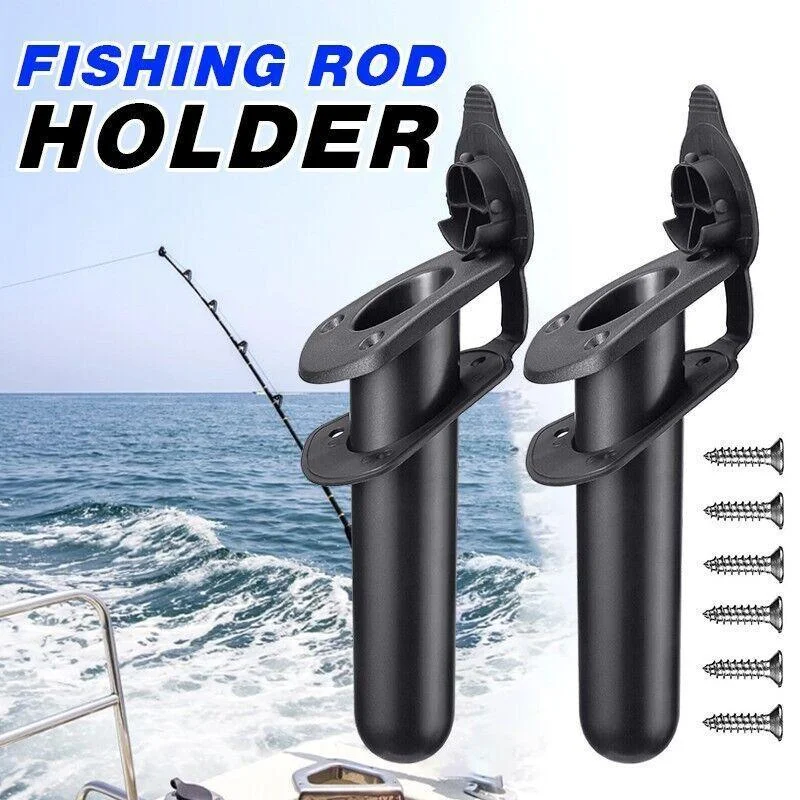 2Pcs With Cap Cover Fishing Boat Rod Holder For Kayak Pole Bracket Flush Mount