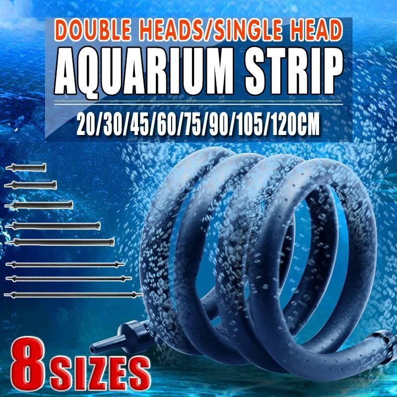 Flexible Aquarium Air Stone Oxygen Diffuser Strip for Fish Tank Aeration System - 45cm Single-inlet