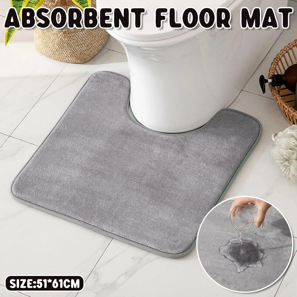 Water Absorbent Floor Mats for Home Doors Bedrooms Bathrooms Non Slip Mats