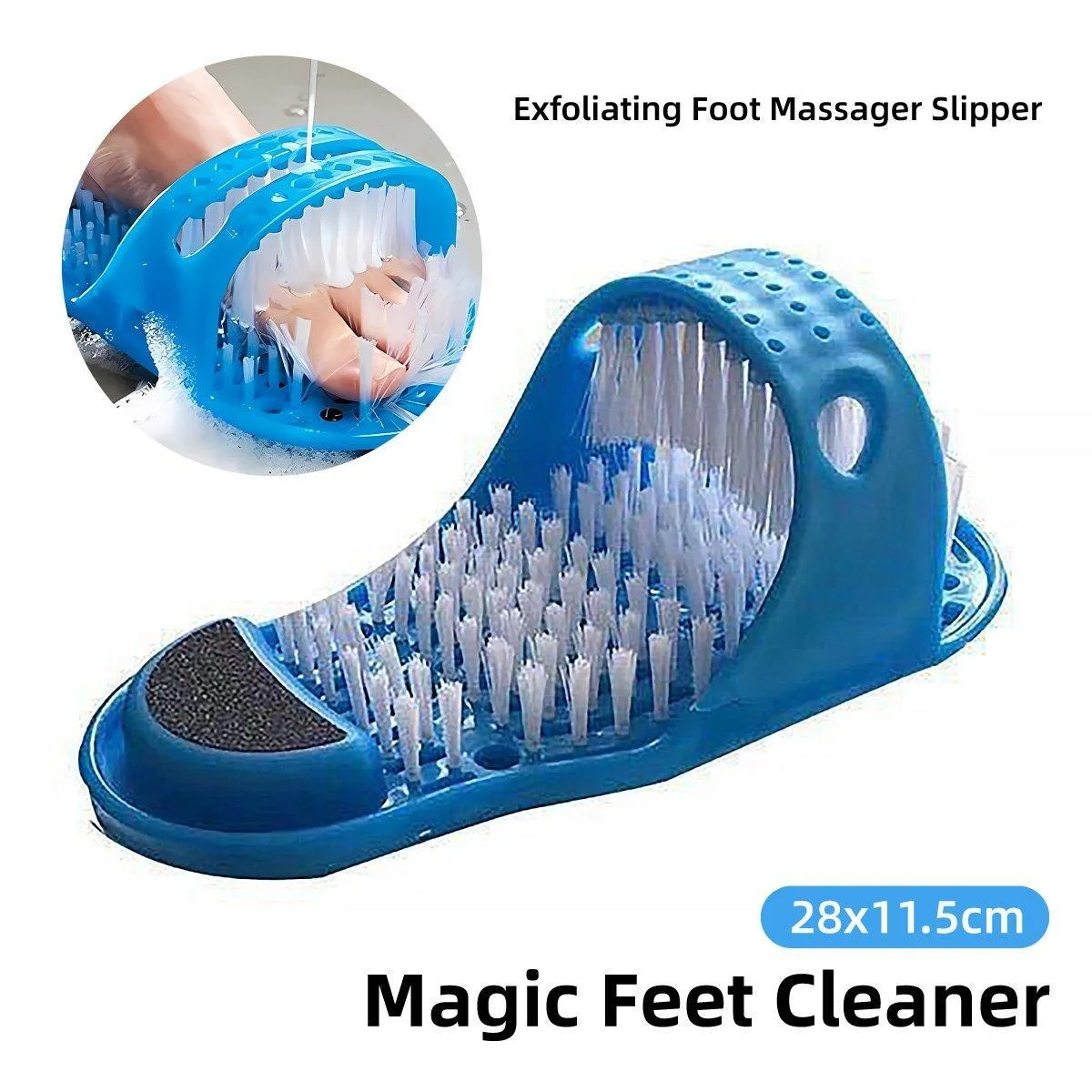 Foot Scrubber Massage Slippers with Suction Cups Exfoliating Dead Skin Cleaner