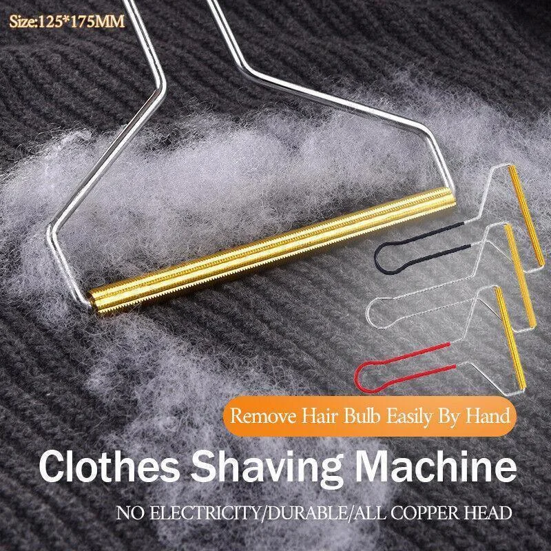Lint Cleaner Pro Steel Manual Clothes Fluff Remover Fabric Sweater Fuzz Shaver - Silver