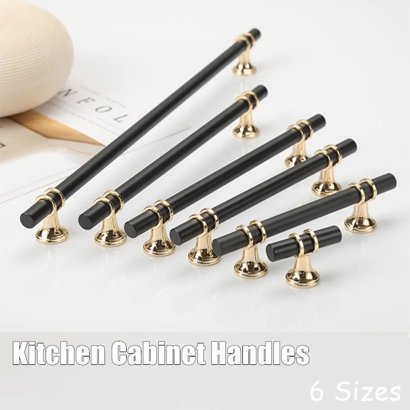 Black Gold Design Kitchen Cabinet Handles Drawer Bar Handle Pull 96 128 160 192 320MM - 192mm