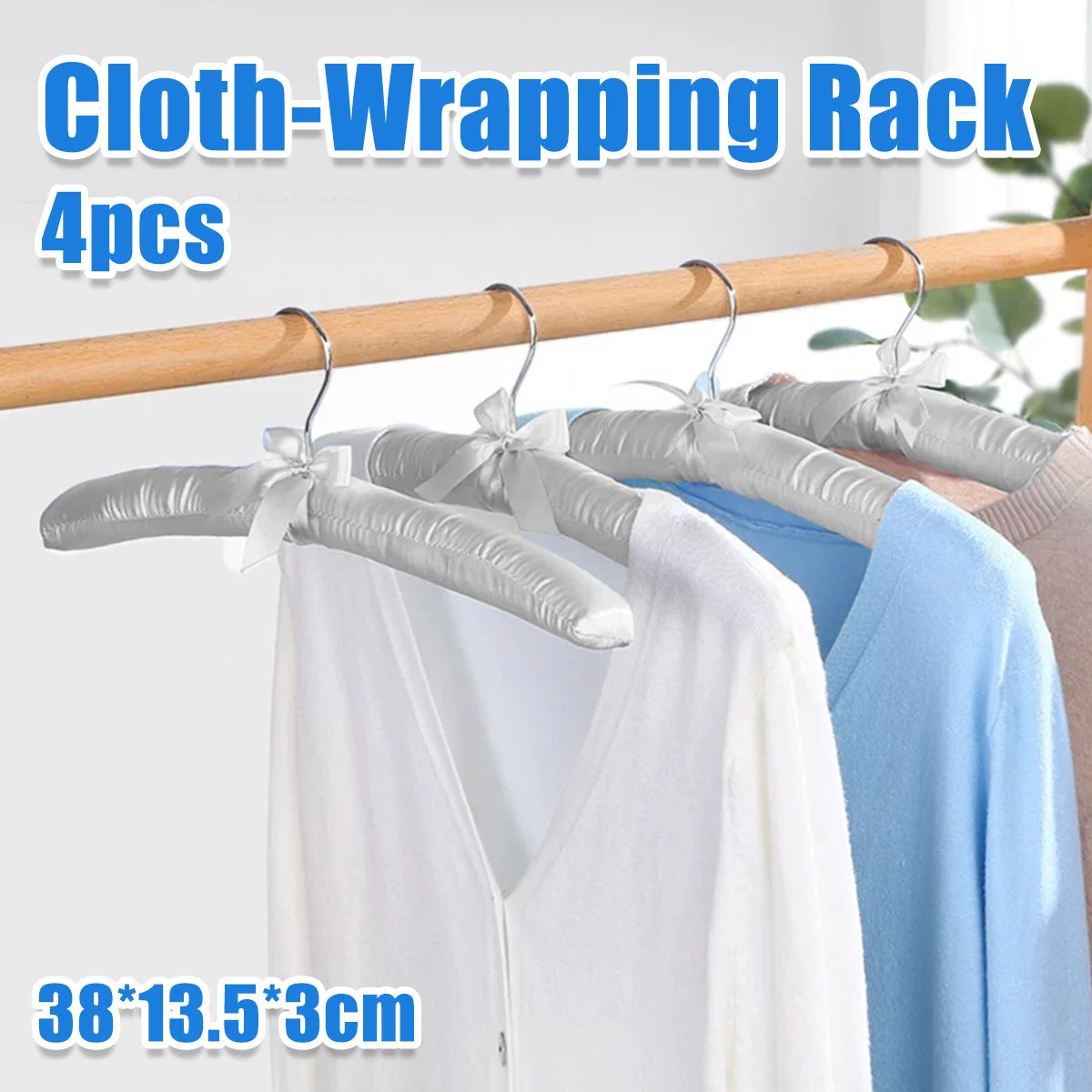 4pcs Fabric Clothes Rack Hanger Drying Rack for Home Laundry Garment Indoor