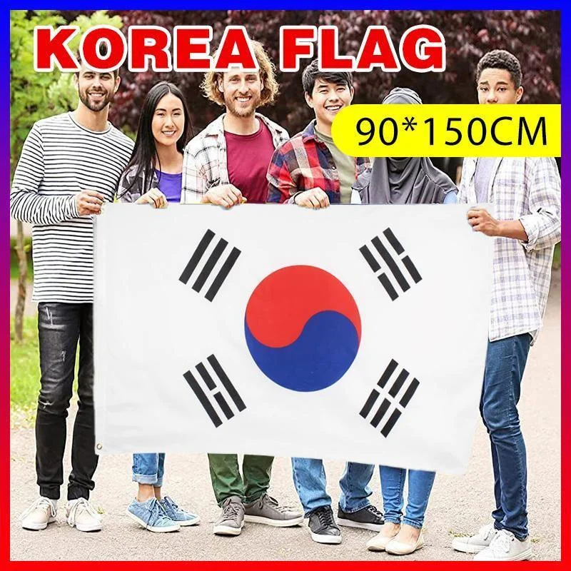 Large South Korea Flag Heavy Duty Outdoor Korean 90 X 150 CM - 3ft x 5ft