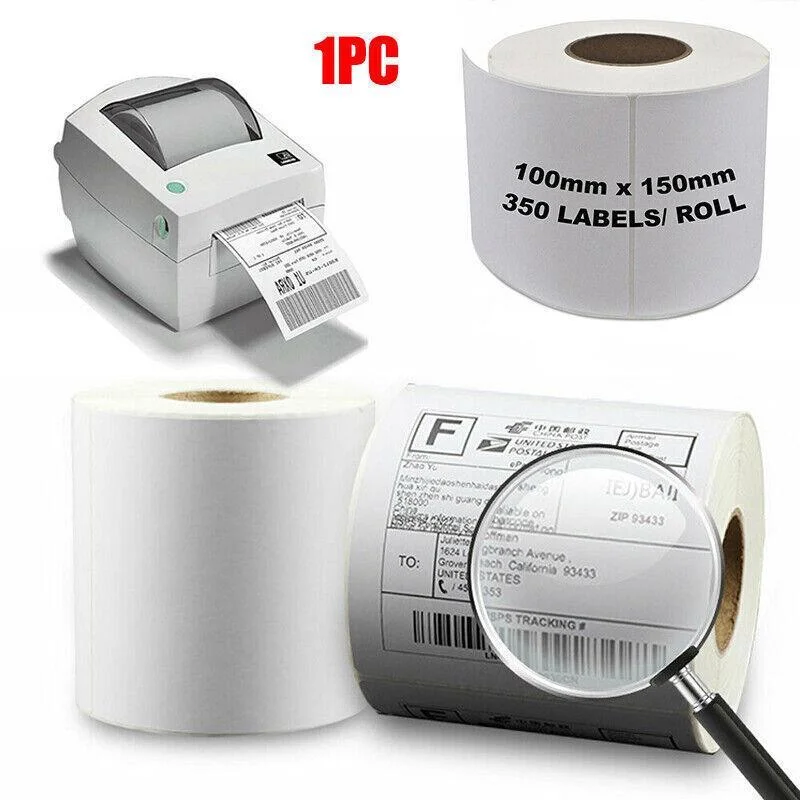 Direct Thermal Postage Labels 100x150mm Roll 350 Stickers