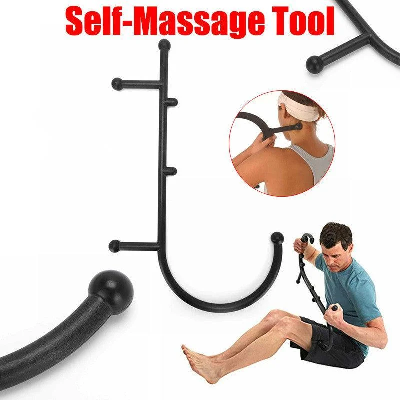 S Shaped Self Massage Tool with Trigger Point Handles for Back and Body Relaxation