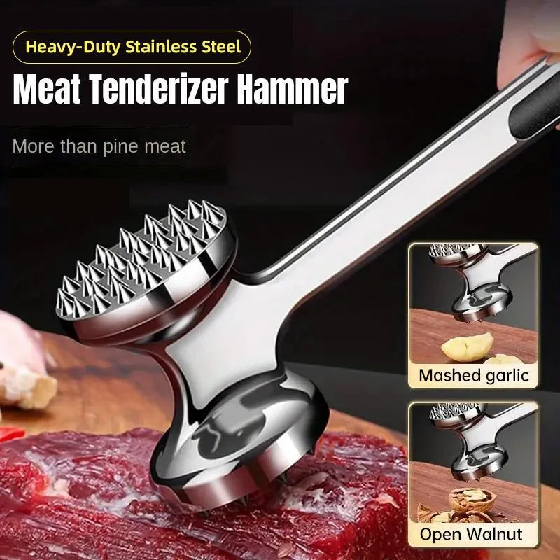 Meat Hammer Kitchen Tenderizing Beating Tool Double Sided Loose Meat Hammer