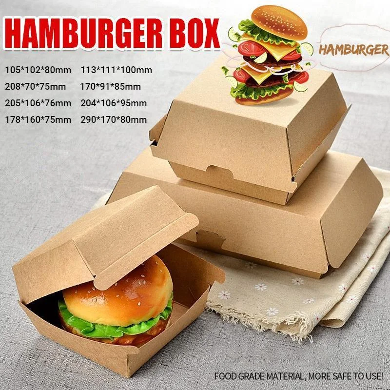 UP To 250PCS Cardboard Hot Dog Box - Brown Corrugated Kraft - Plain - CB8-200PCS