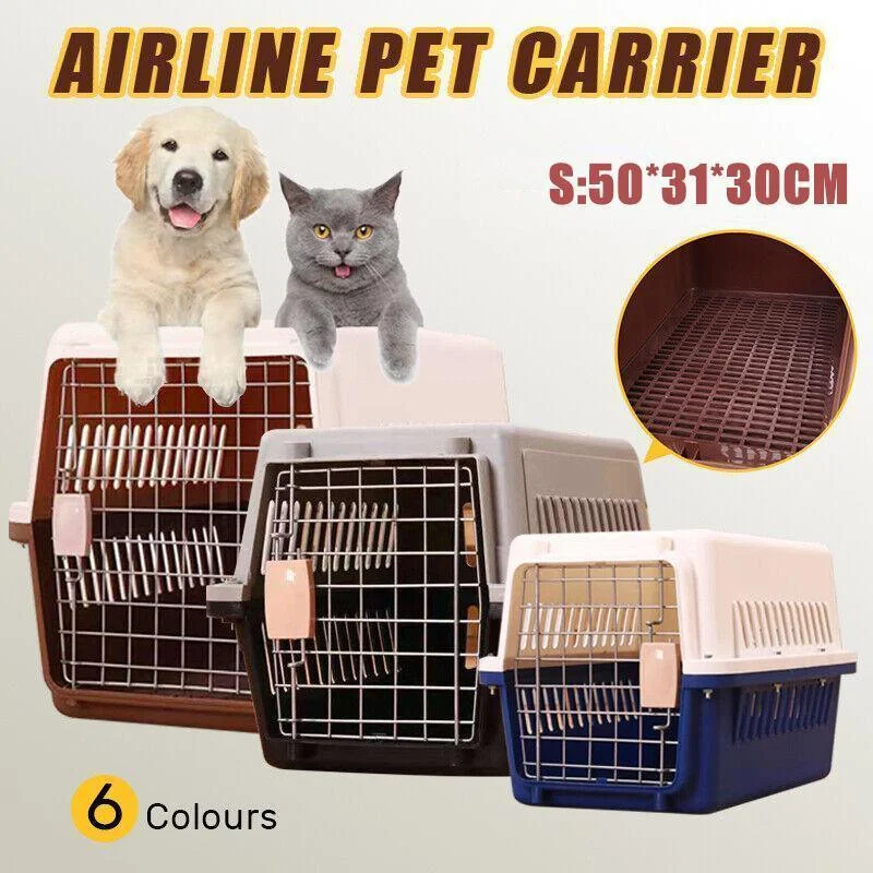 S Size Dog Cat Rabbit Portable Tote Crate Pet Carrier Kennel Travel Airline Carry Bag - Orange