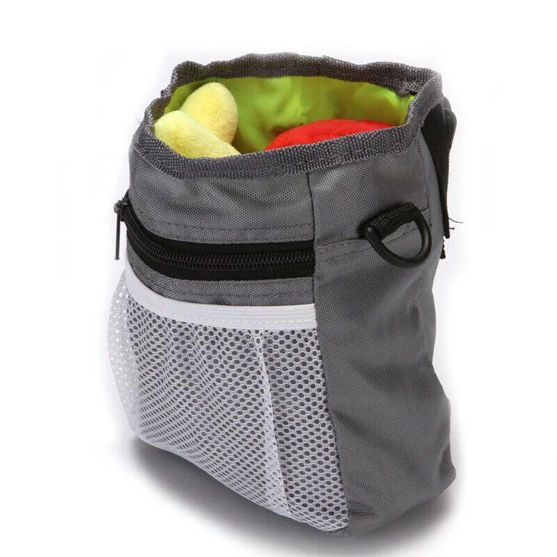 Dog Training Treat Pouch Pet Snack Bag Large Capacity Puppy Waist Bags Agility - Grey