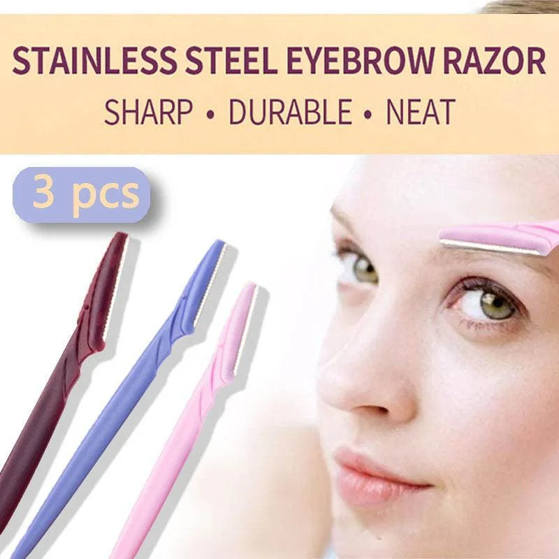 Eyebrow Razor Trimmer Shaver Facial Blade Shave Shaper Hair Remover Women Eye - 3 PCS