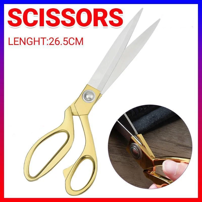 10.5inch Scissors Tailor Dressmaking Sewing Cutting Trimming Fabric Cutting Shear