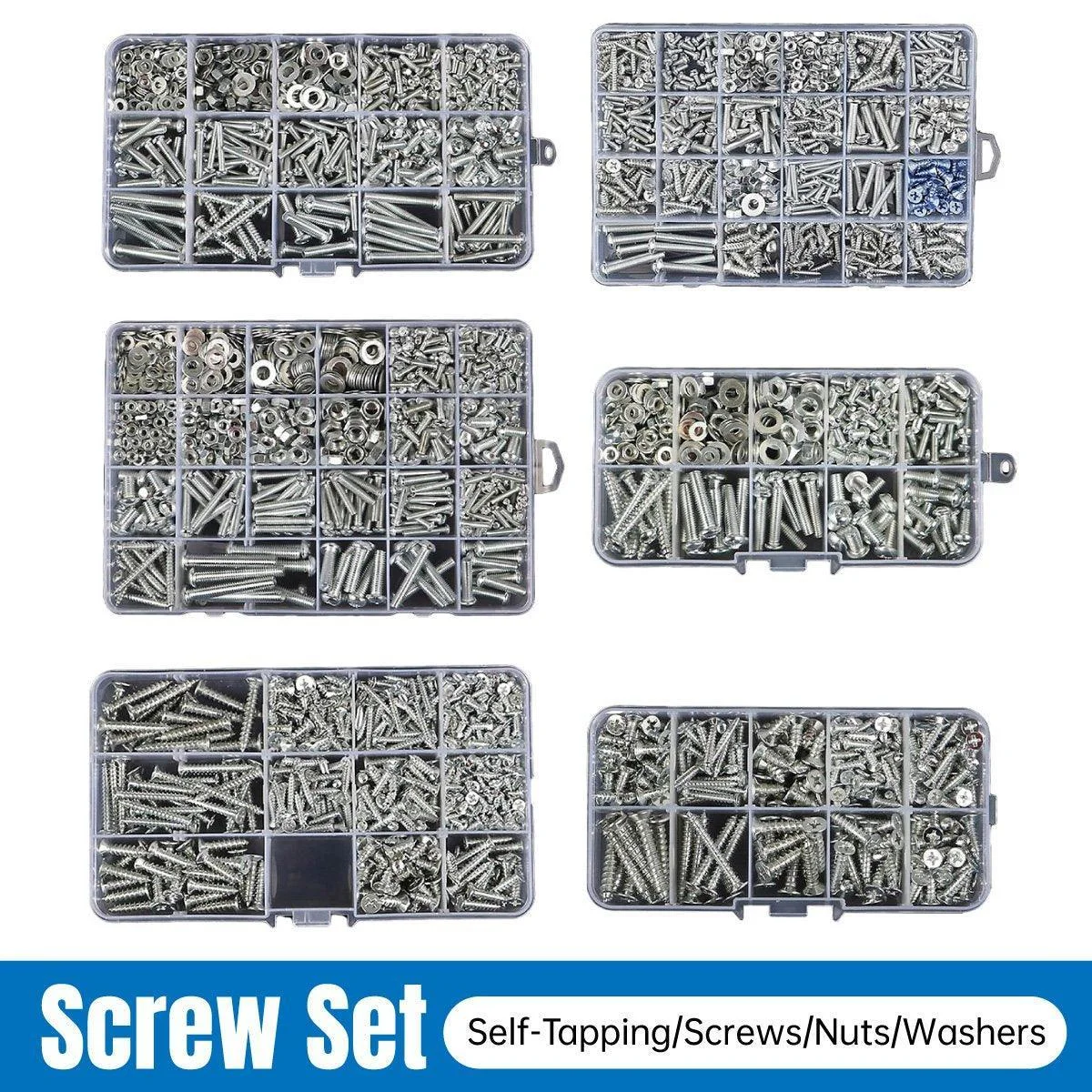 Household Self-tapping Screw Nut Gasket Box Set Multi-purpose Screw Assortment - E