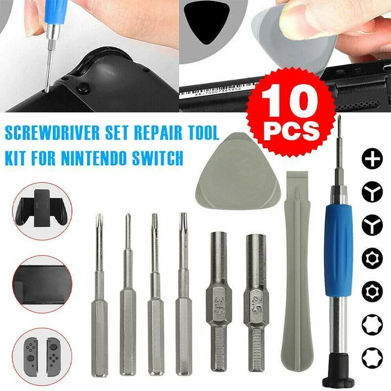 Screwdriver Set Repair Tool Kit For Nintendo Switch NES N64 Joy-con Wii Triwing