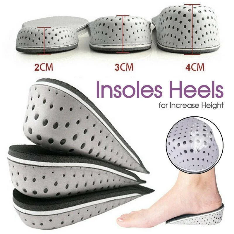 Heel Lift Insoles for Height Increase Invisible Cushion Pads for Shoes Unisex - 4CM