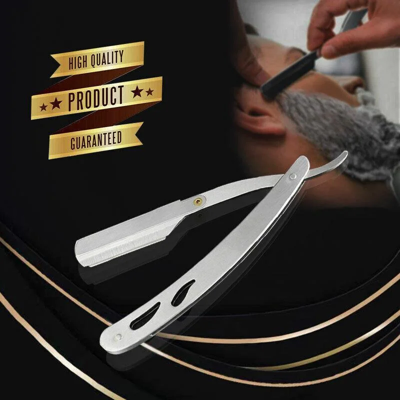 Sharp Barber Salon Straight Cut Throat Shaving Razor Shavette Rasoirs with 10 Blades