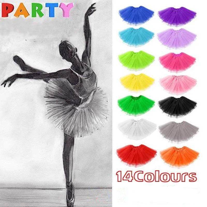 Womens Tulle Tutu Skirt Dressup Party Costume Ballet Dance Wear - Light Purple