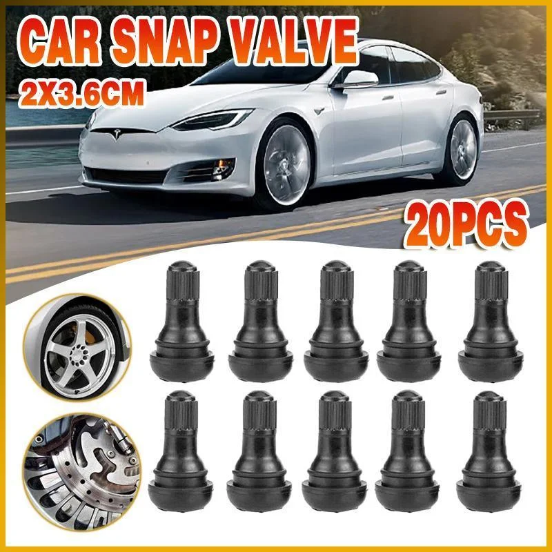 10x TR412 Car Auto Snap In Tyre Valve Rubber Tubeless Short Valve Stems
