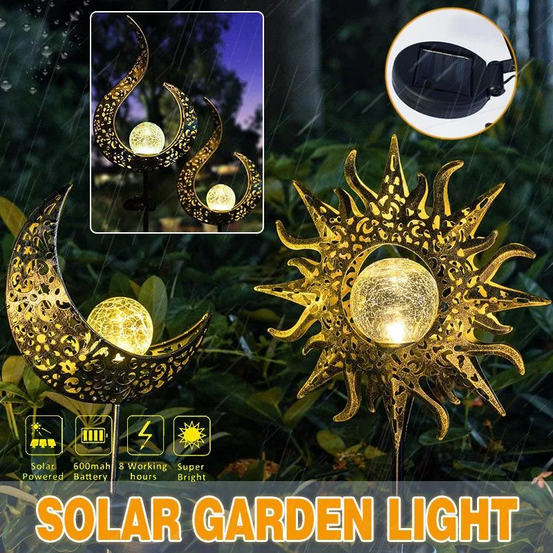 Solar Lights LED Garden Decor Outdoor Path Lights Lawn Light Lantern Lamp - 1X Flame