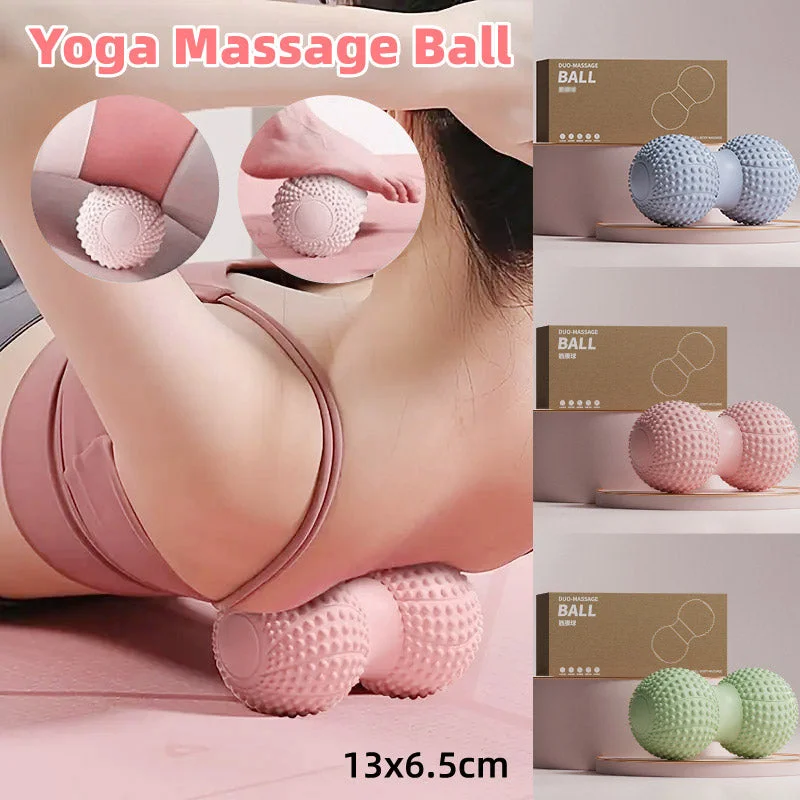 Peanut Massage Ball Foot and Muscle Relaxation Yoga Fitness Massage Tool - Pink