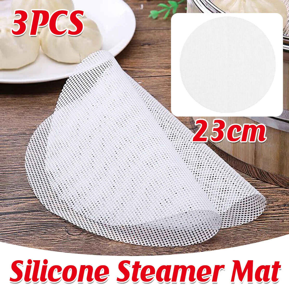 3pcs Silicone Steamer Pad Steamer Cloth Non stick Drawer Cloth Reusable Kitchen