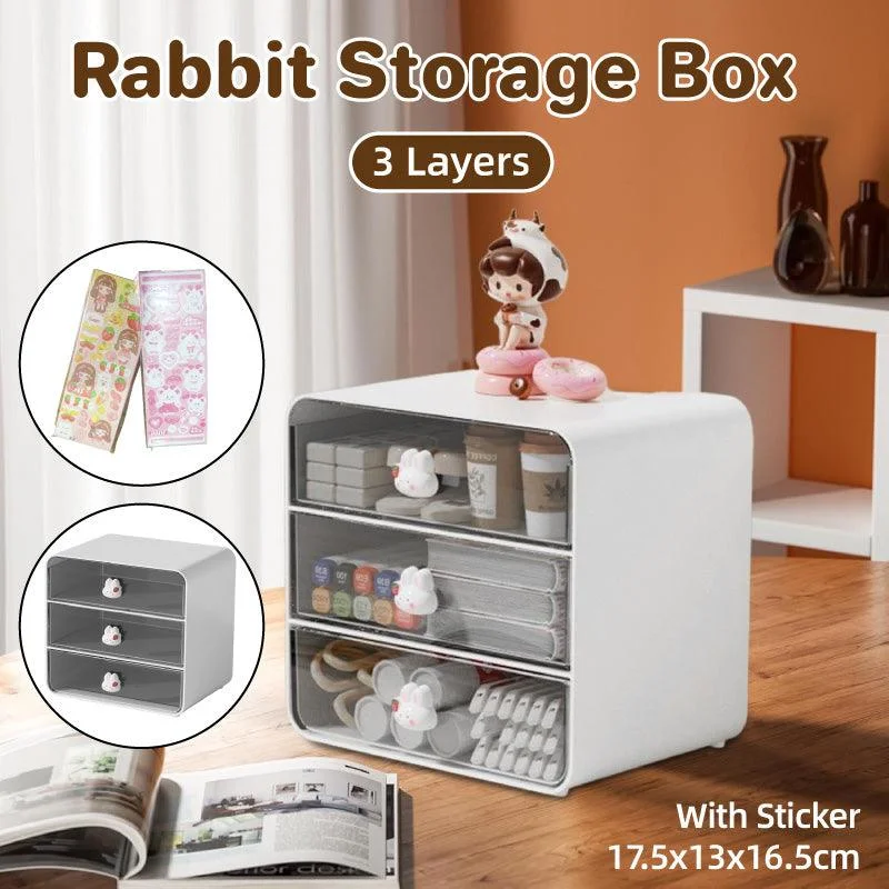 3 Tier Desktop Organizer Drawer Shelf for Office and Home Storage Supplies