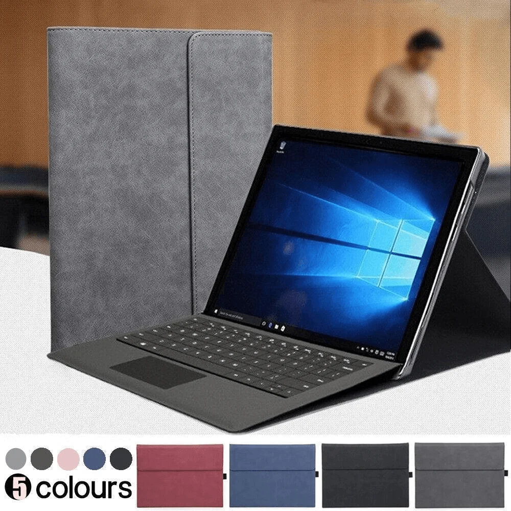 Premium Leather Case Cover Protector For Microsoft Surface Pro 8 - Red