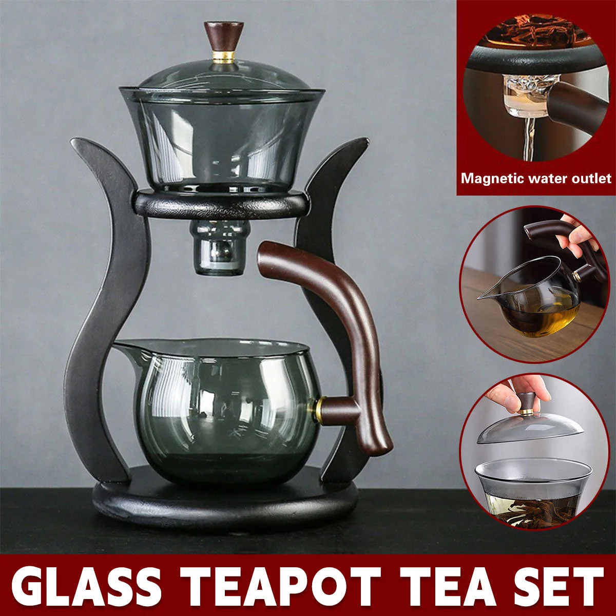 Glass Tea Set Household Set Transparent Teapot And Teacup Set Heat Resistant