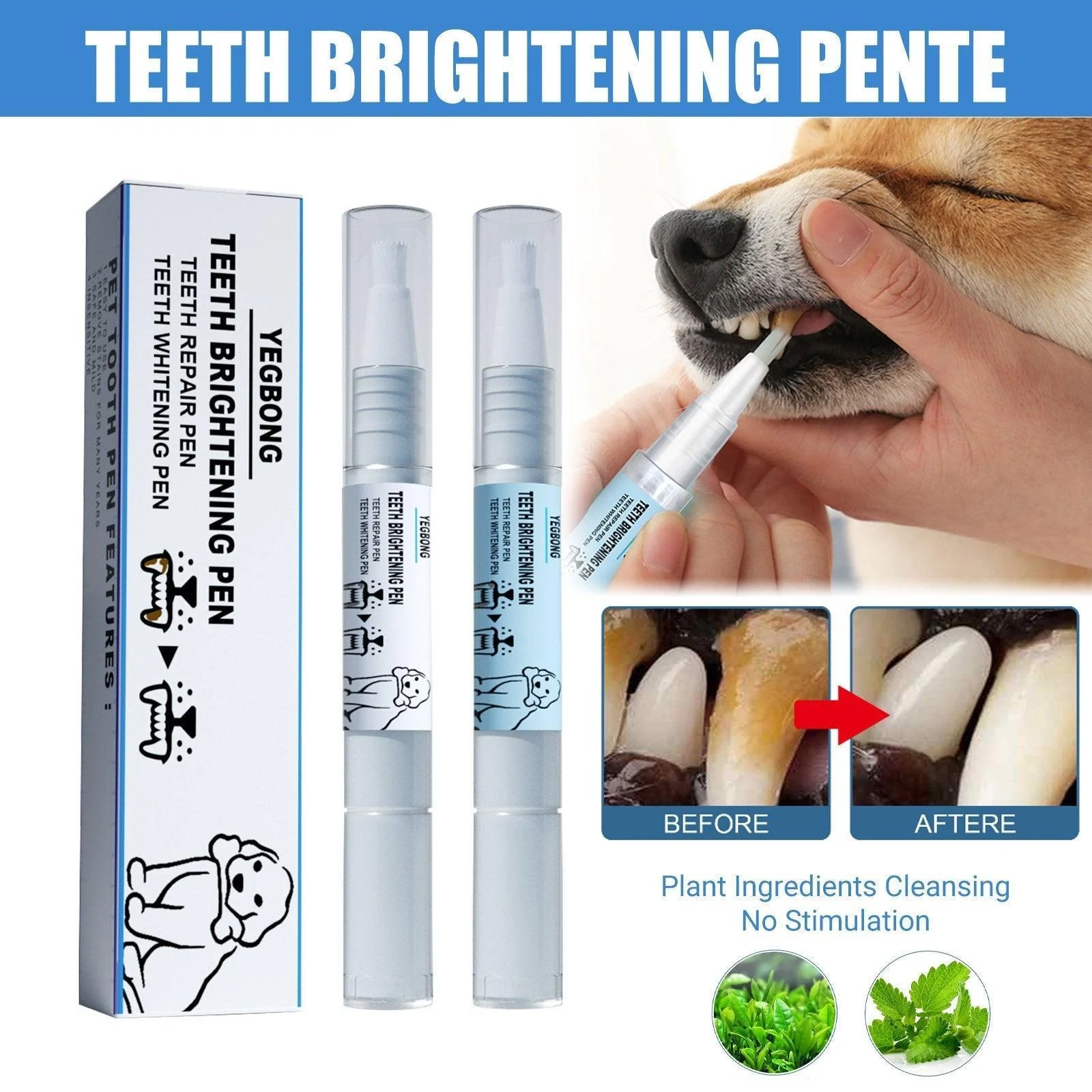 Pet Dental Cleaning Pencil for Dogs Cats Remove Calculus Oral Care Tool Pen