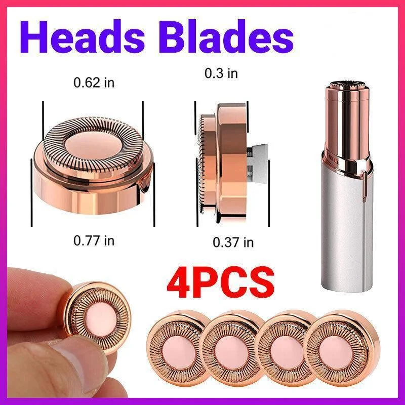 4Pcs For Gen1 Flawless Touch Facial Clean Hair Remover Replacement Heads Blades