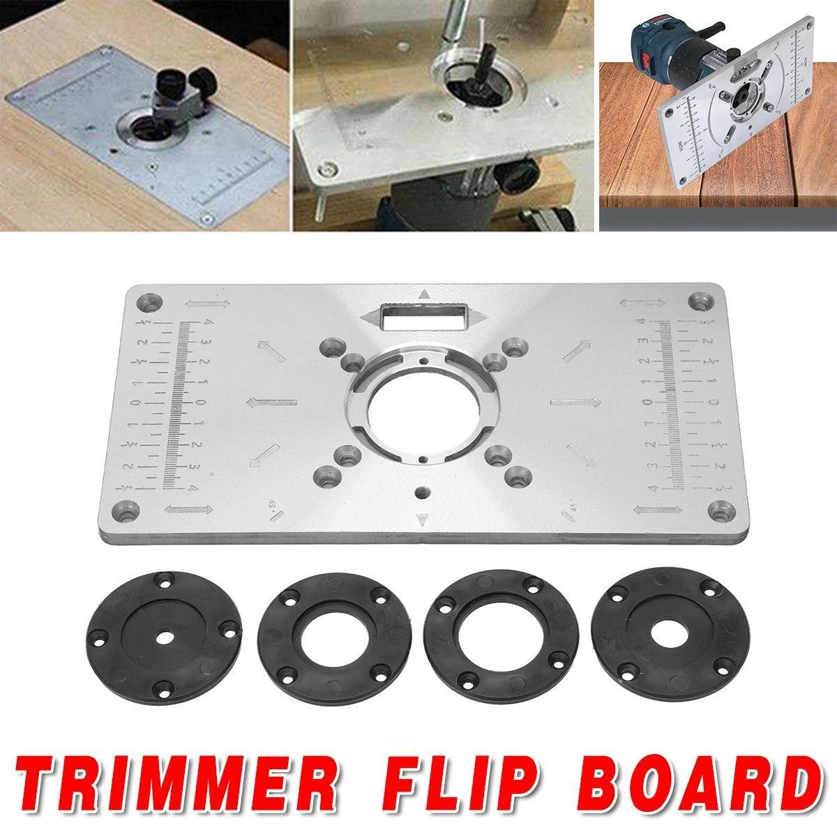 Woodworking Tools Router Table Flip Board Insert Plate for Trimming Machine Use