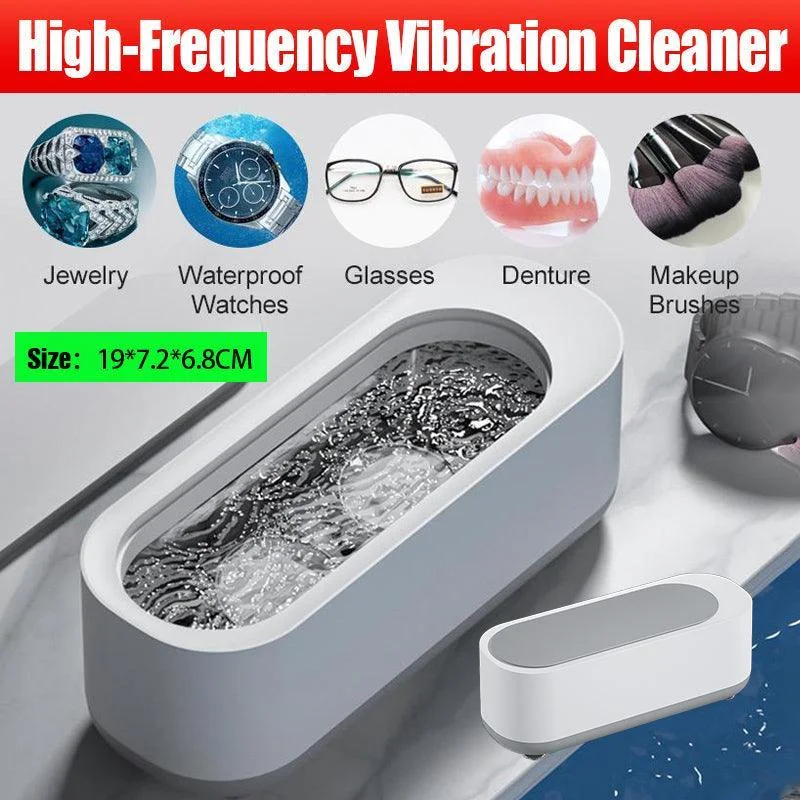 Sonic Wave Jewelry Glasses Watch Cleaner Tank Portable 300ml