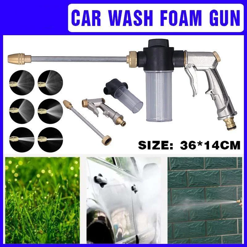 High Pressure Car Wash Foam Sprayer Water Washer Cleaner Lance Bottle Kit
