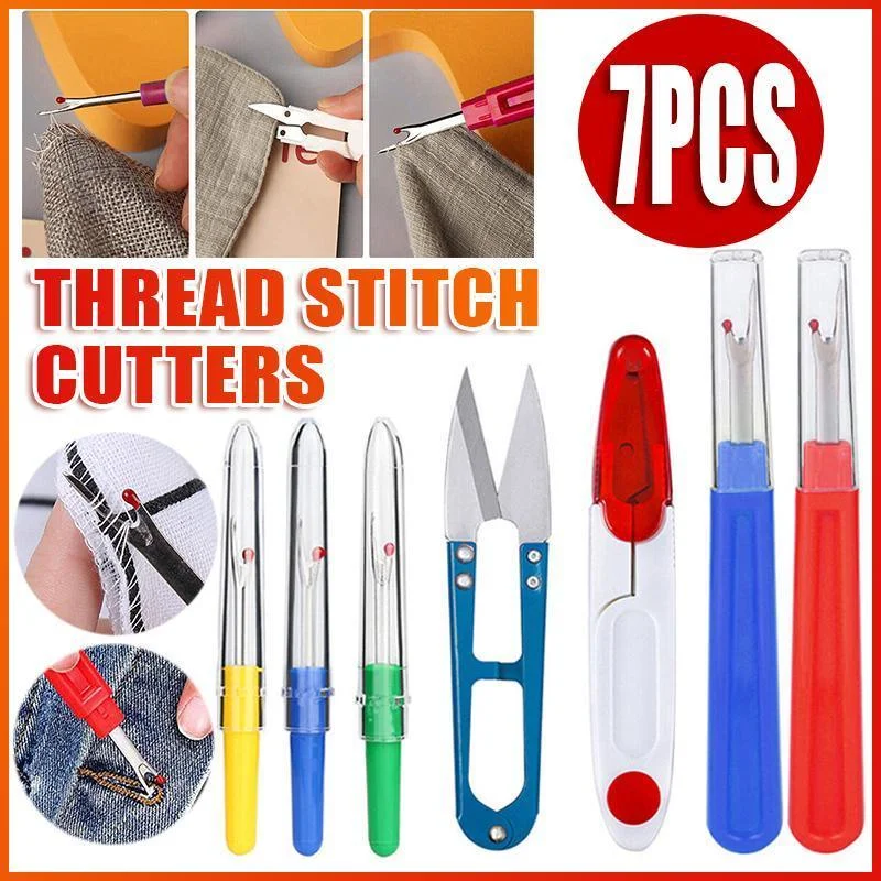7PCS Seam Ripper and Thread Snips Set for Sewing Stitch Removal and Craft Cutting