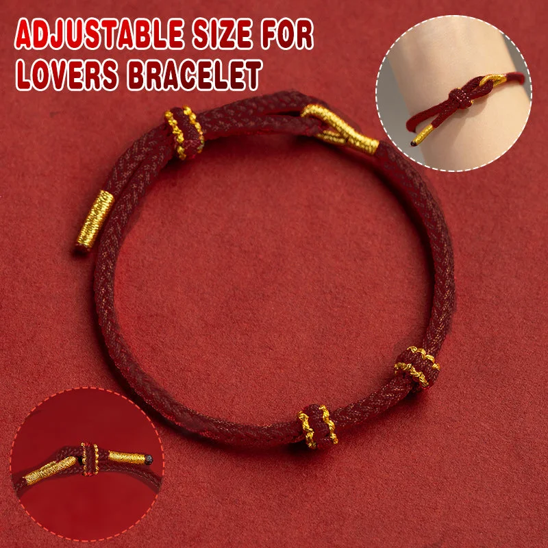 Hand-woven Knotted Red Rope Adjustable Size For Lovers Bracelet Jewelry Gifts