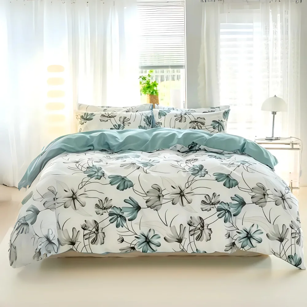 Dreamfields - Floral Mist Quilt Cover Set - (3pcs, Double Size)