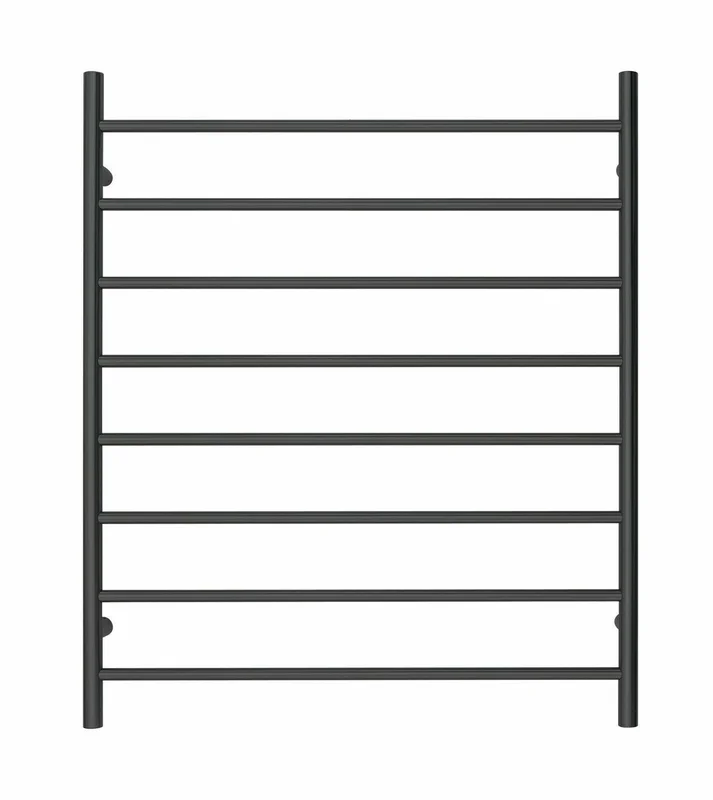 Premium Matte Black Towel Rack - 8 Bars, Round Design, AU Standard, 1000x850mm Wide
