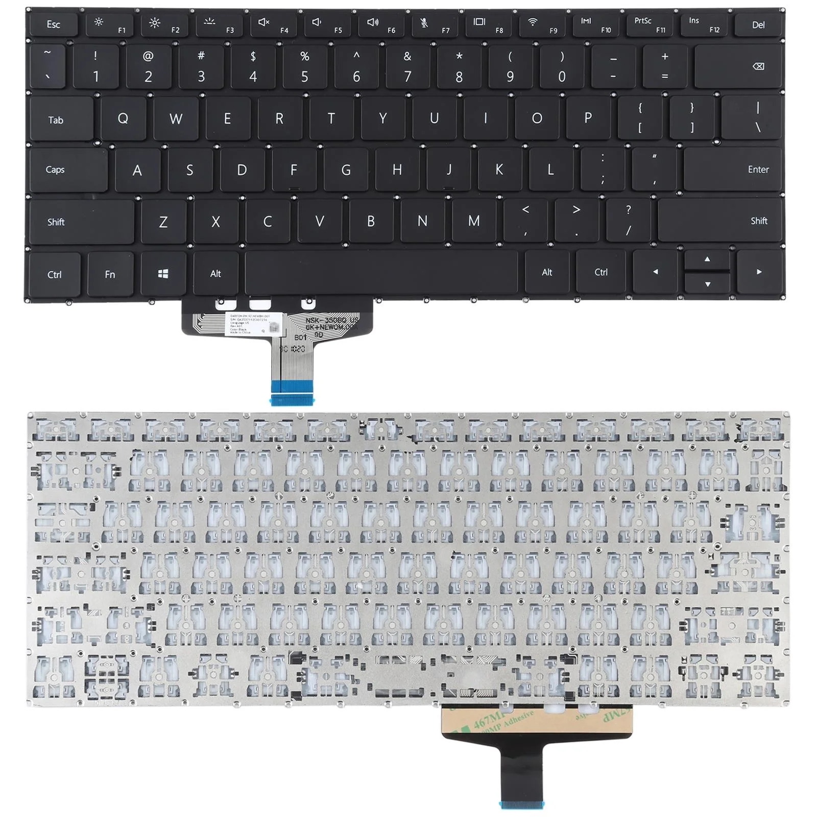Us Version Keyboard for Huawei Matebook 13 Vlt-w60 / W50