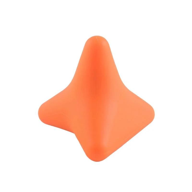 Quadratic Orange Silicone Thumb Massager For Muscle Relaxation And Fascia Massage
