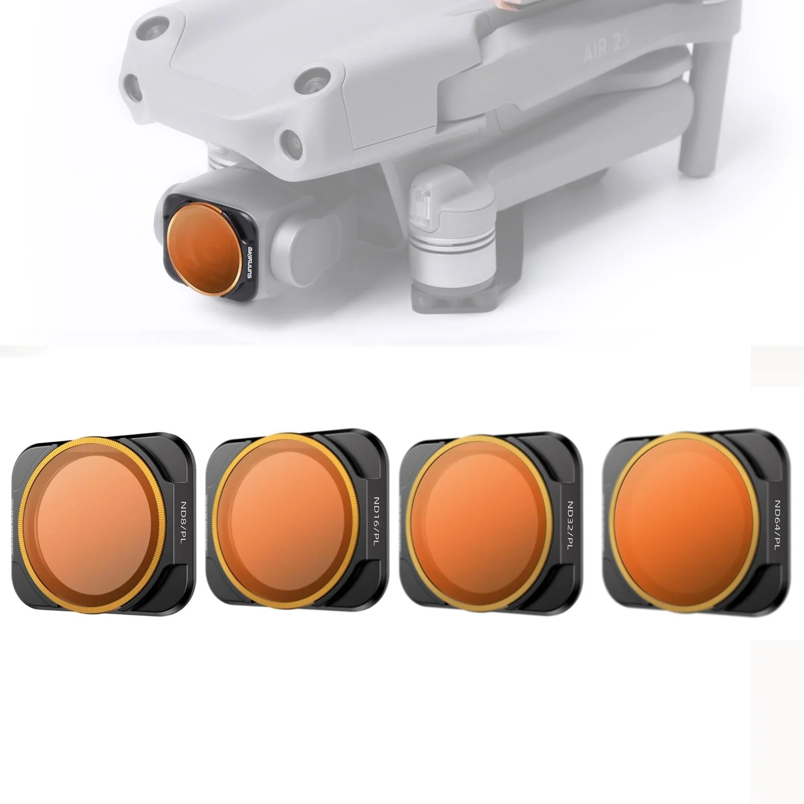 4-in-1 Nd Lens Filters for Dji Air 2s - Nd8pl Nd16pl Nd32pl Nd64pl