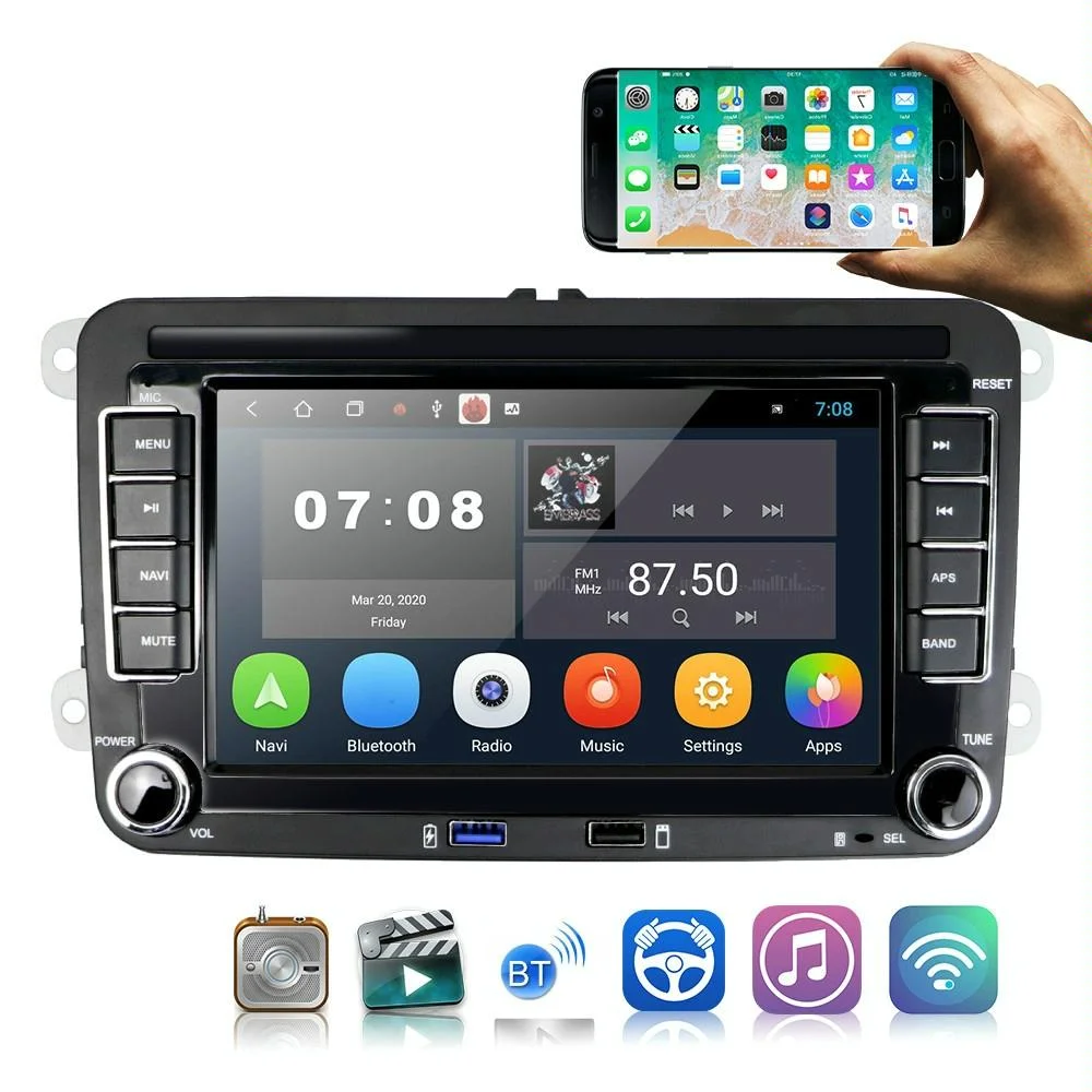 7 Inch Android 10.0 Car Multimedia Player Navigation Bluetooth Reversing Integrated - 1 + 16G