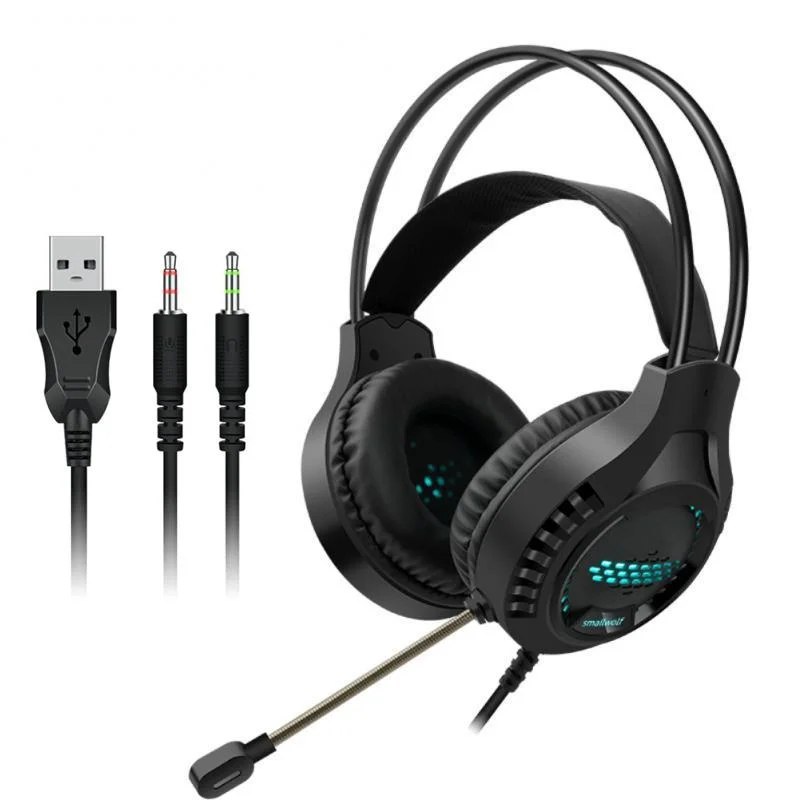 Luminous Wired Gaming Headset For Desktop 3.5Mm Double Plug