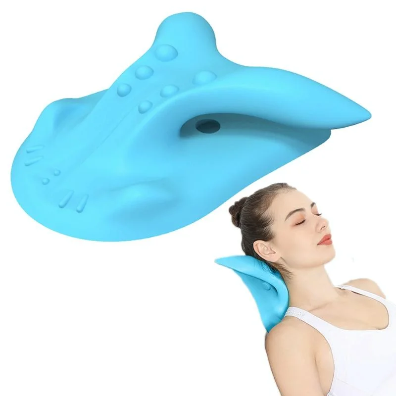 Cervical Spondylosis Correction Pillow Blue Cow Horns - 877 Cow Horns Blue