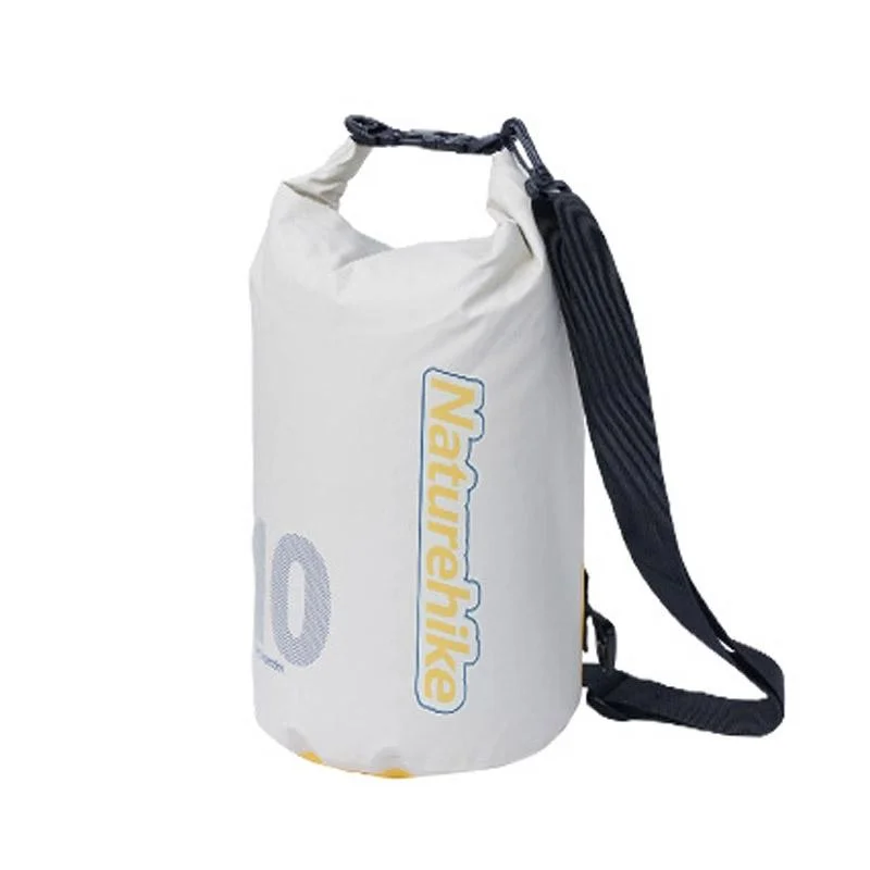 Waterproof Rafting Bag Dry Wet Separate Shoulder Pack For Outdoor Swimming 10L Green - 10L White