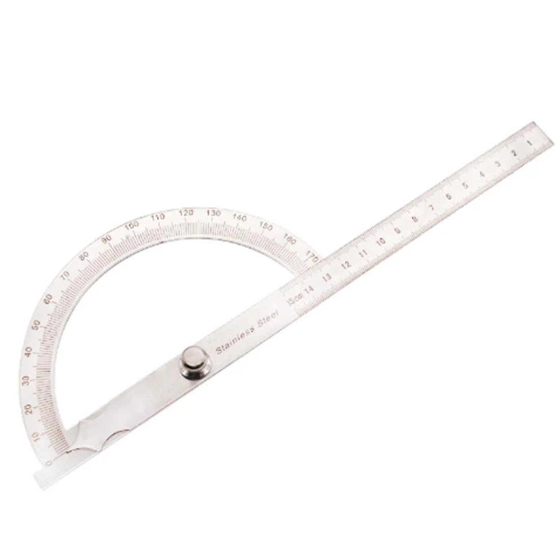 Stainless Steel Protractor with 0-150mm Arm for 0-180 Degree Angles
