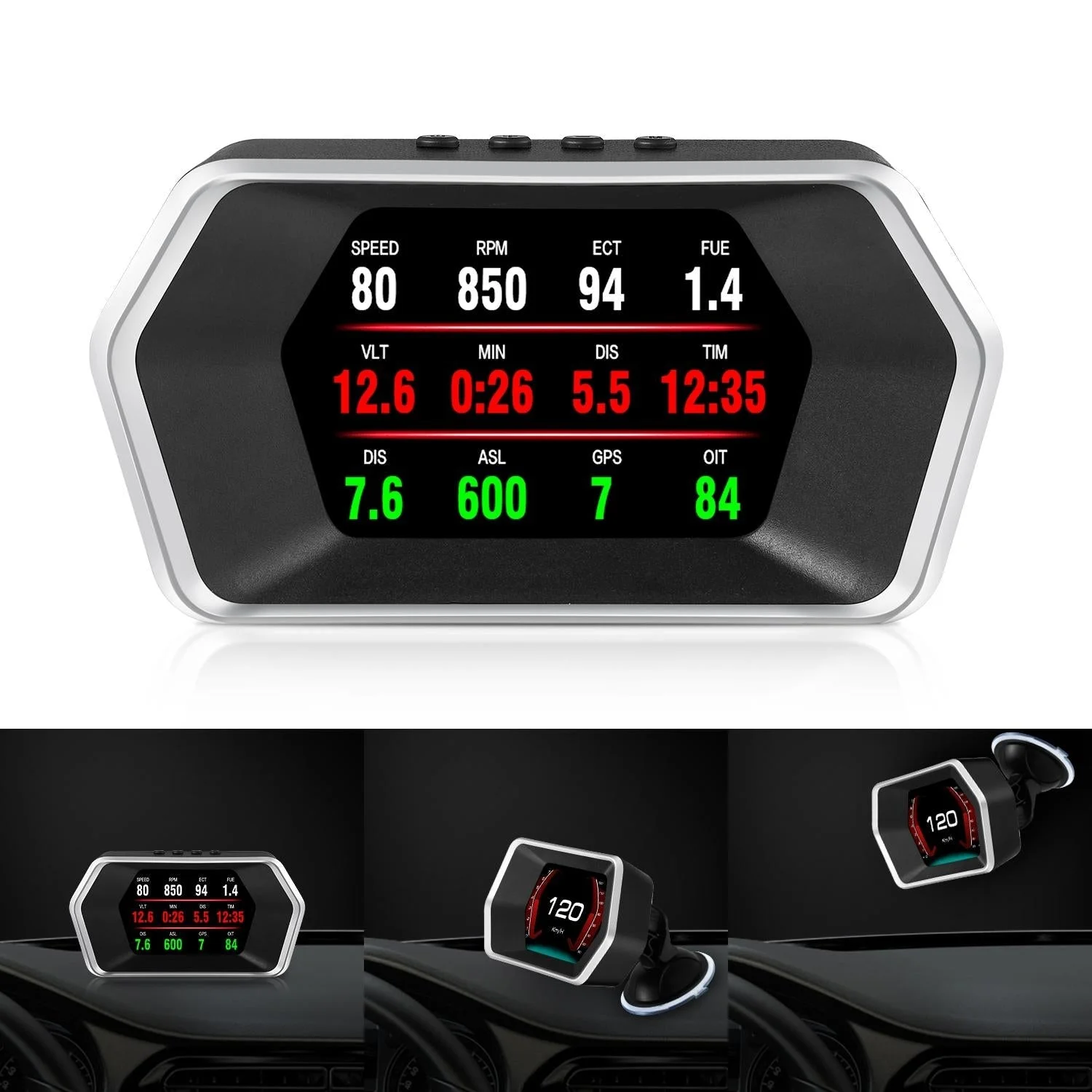 Car Hud Head Up Display Gps Speed Meter Obd2 Fault Code Eliminator