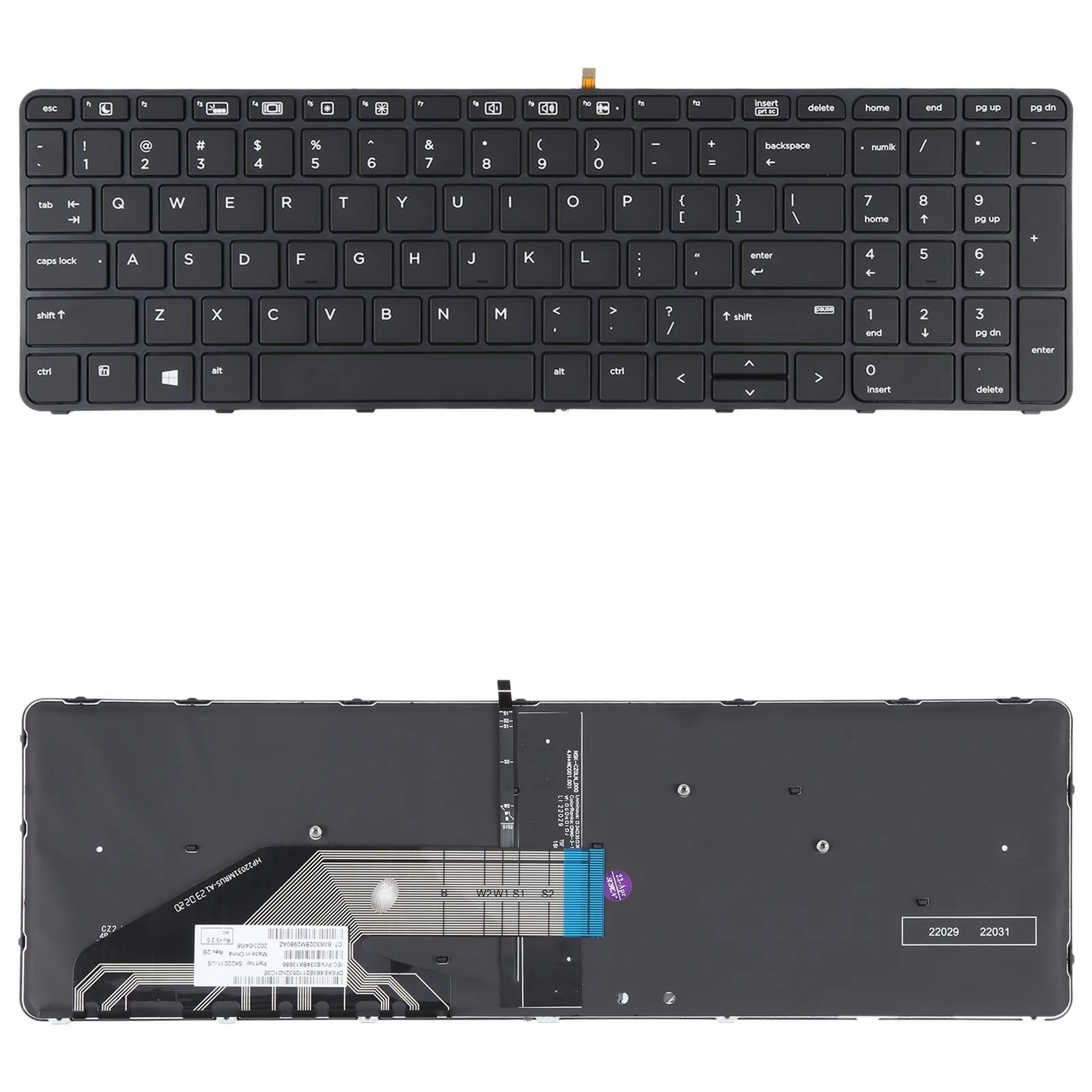 Backlit us Keyboard for Hp Probook 650 / 655 / 450 G2 / G3