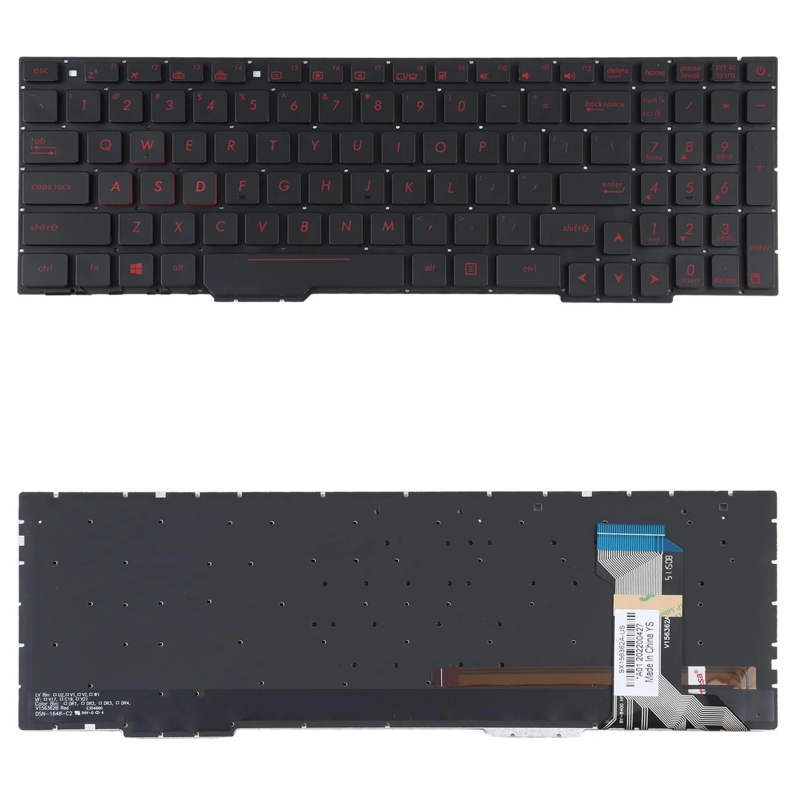 Us Version Backlit Keyboard for Asus Gl553vw / Zx53v / Fx53vd / Zx553 / Fx753 / Gl753